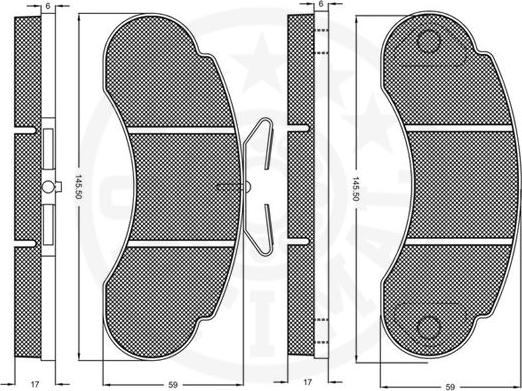 Optimal 9291 - Komplet Pločica, disk-kočnica www.molydon.hr