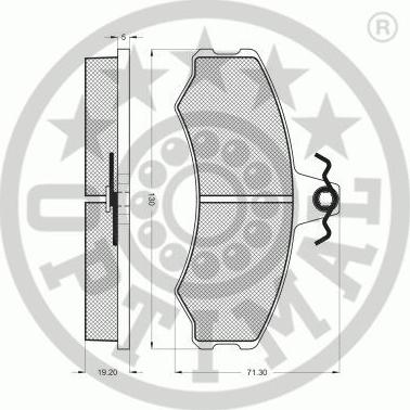 Optimal 9292 - Komplet Pločica, disk-kočnica www.molydon.hr