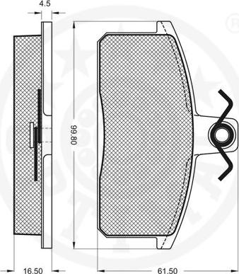 Optimal 9257 - Komplet Pločica, disk-kočnica www.molydon.hr