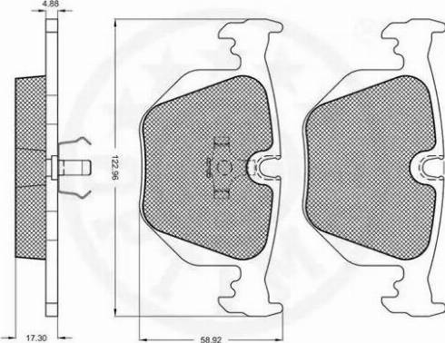 Optimal 9755 - Komplet Pločica, disk-kočnica www.molydon.hr