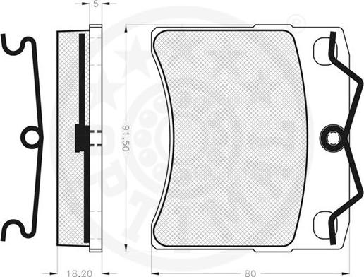 Optimal 9760 - Komplet Pločica, disk-kočnica www.molydon.hr