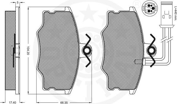 Optimal 9702 - Komplet Pločica, disk-kočnica www.molydon.hr