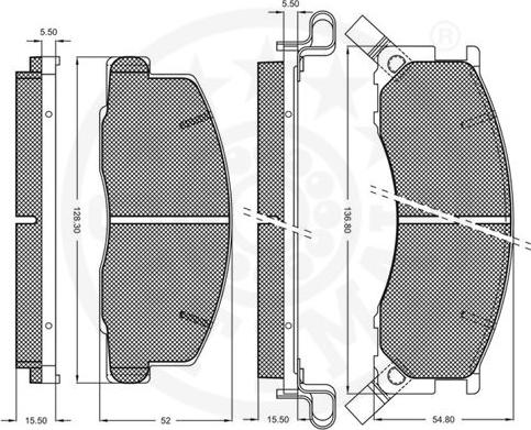 Optimal 9734 - Komplet Pločica, disk-kočnica www.molydon.hr