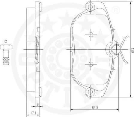 Optimal 9736 - Komplet Pločica, disk-kočnica www.molydon.hr