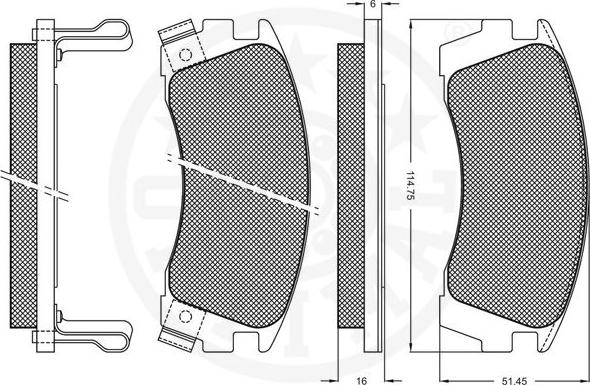 Optimal 9724 - Komplet Pločica, disk-kočnica www.molydon.hr