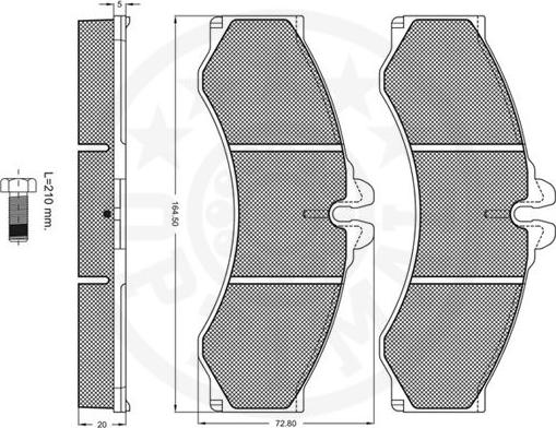 Optimal 10404 - Komplet Pločica, disk-kočnica www.molydon.hr