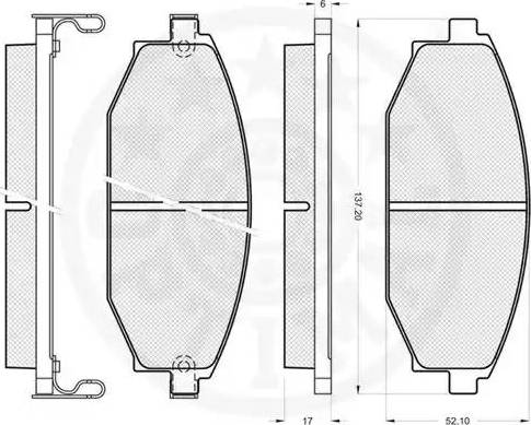 Optimal 10406 - Komplet Pločica, disk-kočnica www.molydon.hr