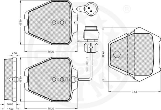 Optimal 10483 - Komplet Pločica, disk-kočnica www.molydon.hr