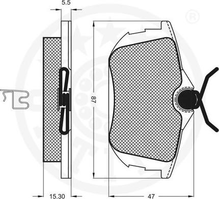 Optimal 10093 - Komplet Pločica, disk-kočnica www.molydon.hr