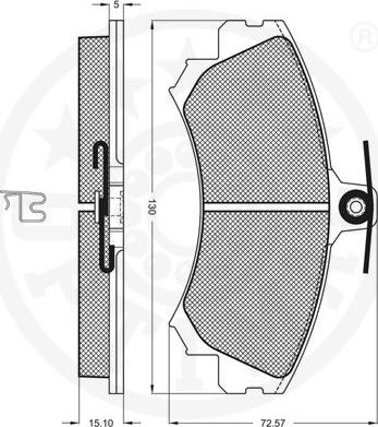 Optimal 10074 - Komplet Pločica, disk-kočnica www.molydon.hr