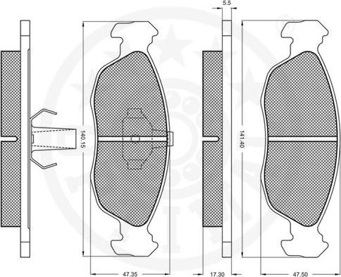 Optimal 10198 - Komplet Pločica, disk-kočnica www.molydon.hr