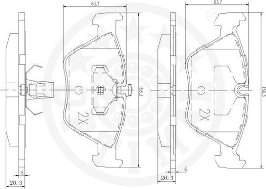 Optimal 10141 - Komplet Pločica, disk-kočnica www.molydon.hr