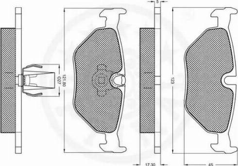 Optimal 10142 - Komplet Pločica, disk-kočnica www.molydon.hr