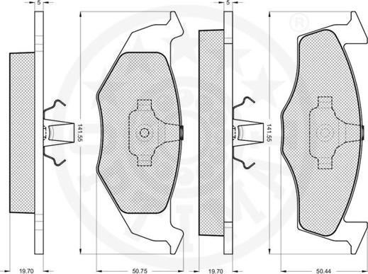 Optimal 10106 - Komplet Pločica, disk-kočnica www.molydon.hr