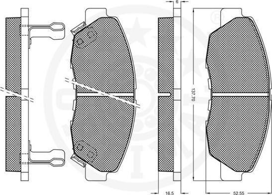 Optimal 10133 - Komplet Pločica, disk-kočnica www.molydon.hr