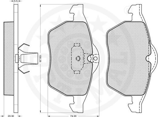 Optimal 10124 - Komplet Pločica, disk-kočnica www.molydon.hr