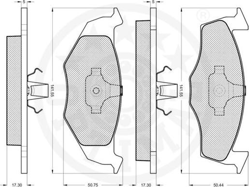 Optimal 10128 - Komplet Pločica, disk-kočnica www.molydon.hr