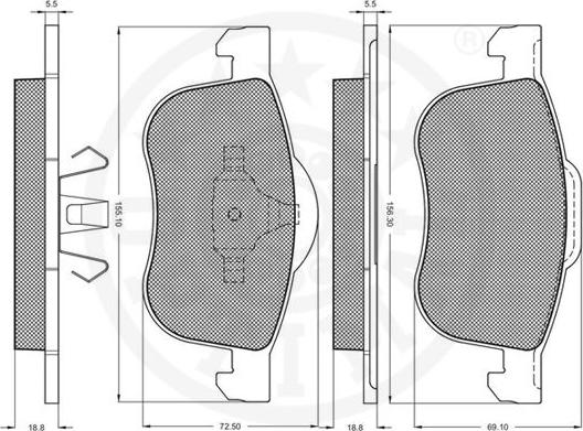 Optimal 10348 - Komplet Pločica, disk-kočnica www.molydon.hr