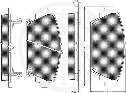 Optimal 10311 - Komplet Pločica, disk-kočnica www.molydon.hr