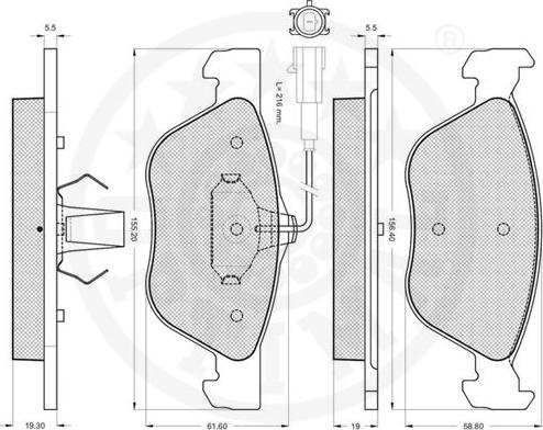 Optimal 10318 - Komplet Pločica, disk-kočnica www.molydon.hr