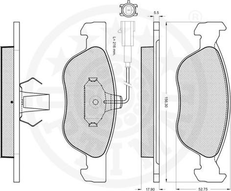 Optimal 10384 - Komplet Pločica, disk-kočnica www.molydon.hr