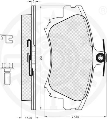 Optimal 10335 - Komplet Pločica, disk-kočnica www.molydon.hr