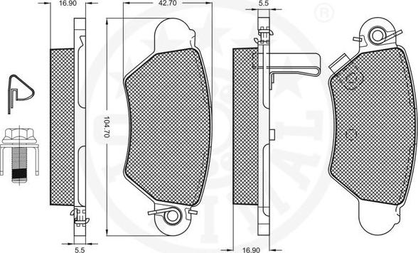 Optimal 10290 - Komplet Pločica, disk-kočnica www.molydon.hr