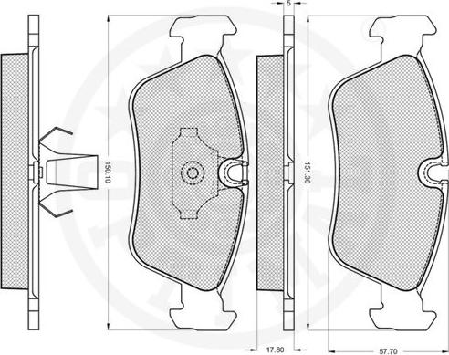 Optimal 10283 - Komplet Pločica, disk-kočnica www.molydon.hr