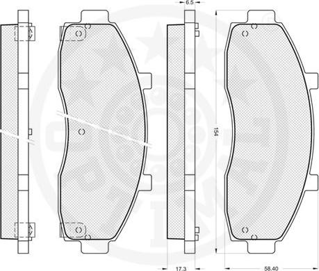 Optimal 10235 - Komplet Pločica, disk-kočnica www.molydon.hr