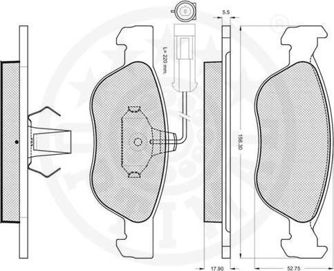 Optimal 10230 - Komplet Pločica, disk-kočnica www.molydon.hr