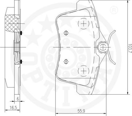 Optimal 12468 - Komplet Pločica, disk-kočnica www.molydon.hr