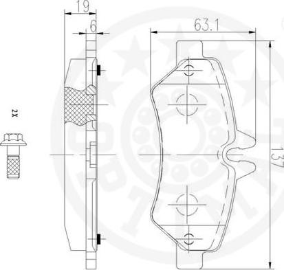 Optimal 12430 - Komplet Pločica, disk-kočnica www.molydon.hr