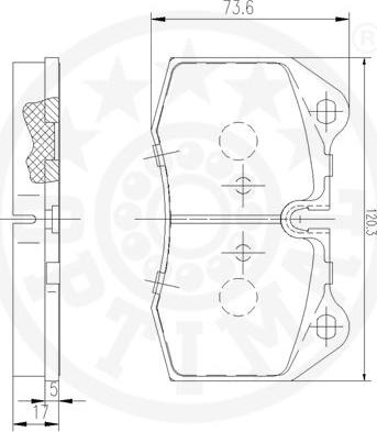 Optimal 12522 - Komplet Pločica, disk-kočnica www.molydon.hr