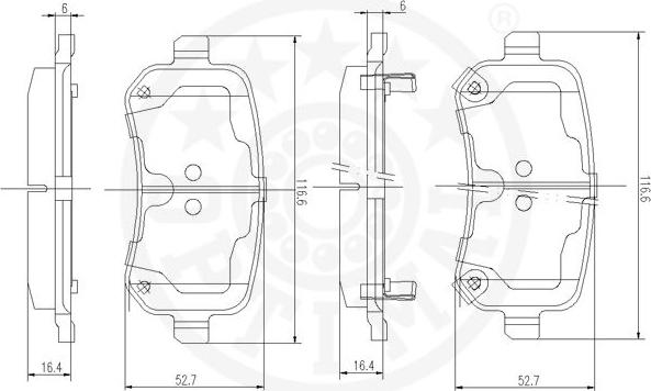 Optimal 12570 - Komplet Pločica, disk-kočnica www.molydon.hr