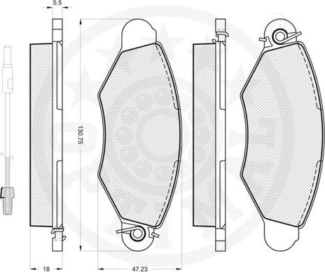 Optimal 120661 - Komplet Pločica, disk-kočnica www.molydon.hr