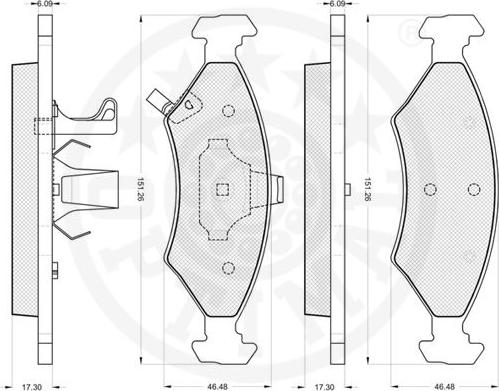 Optimal 12068 - Komplet Pločica, disk-kočnica www.molydon.hr