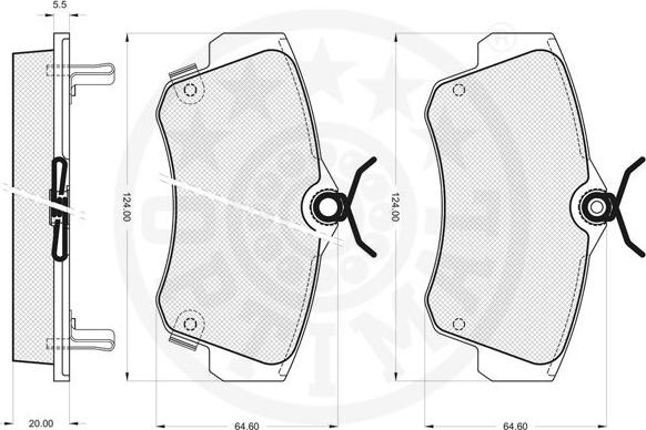 Optimal 12089 - Komplet Pločica, disk-kočnica www.molydon.hr