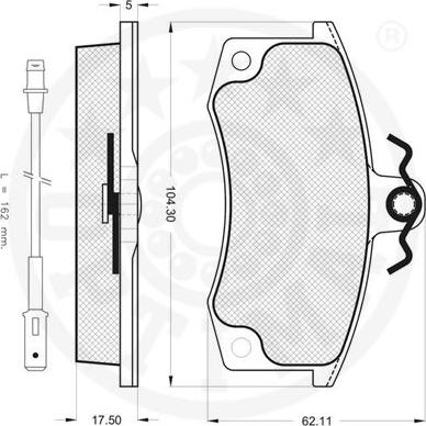 Optimal 12075 - Komplet Pločica, disk-kočnica www.molydon.hr