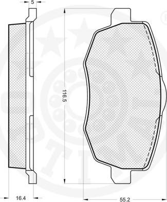 Optimal 12195 - Komplet Pločica, disk-kočnica www.molydon.hr