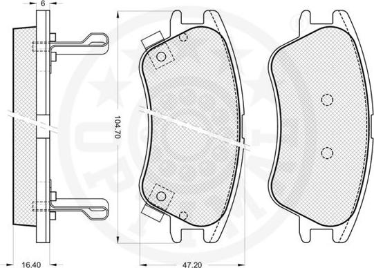 Optimal 12148 - Komplet Pločica, disk-kočnica www.molydon.hr