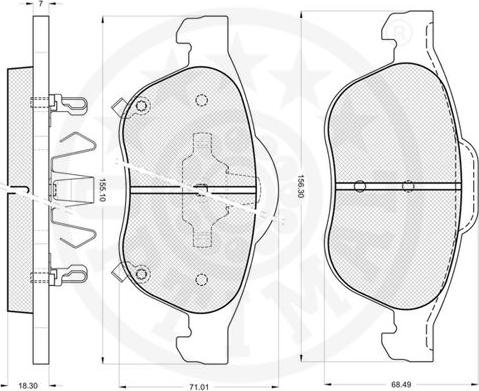 Optimal 12147 - Komplet Pločica, disk-kočnica www.molydon.hr