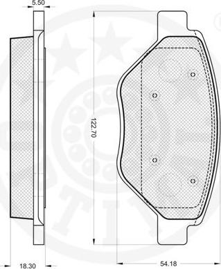 Optimal 12159 - Komplet Pločica, disk-kočnica www.molydon.hr