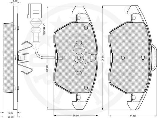 Optimal 12155 - Komplet Pločica, disk-kočnica www.molydon.hr