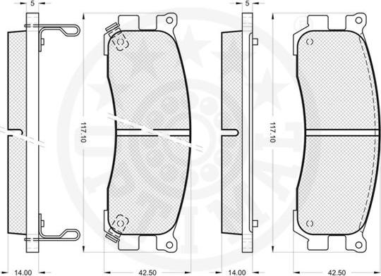 Optimal 12110 - Komplet Pločica, disk-kočnica www.molydon.hr