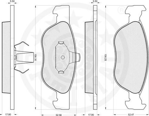 Optimal 12180 - Komplet Pločica, disk-kočnica www.molydon.hr