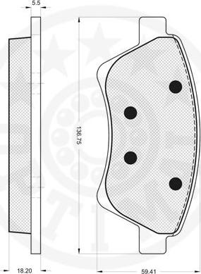 Optimal 12132 - Komplet Pločica, disk-kočnica www.molydon.hr