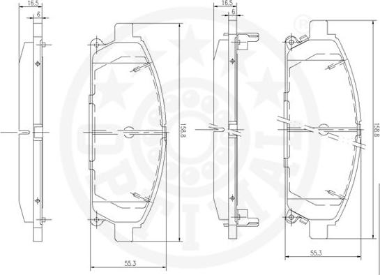 Optimal 12125 - Komplet Pločica, disk-kočnica www.molydon.hr