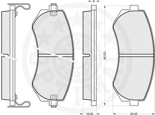 Optimal 12123 - Komplet Pločica, disk-kočnica www.molydon.hr