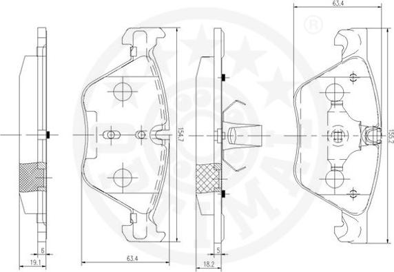 Optimal 12393 - Komplet Pločica, disk-kočnica www.molydon.hr