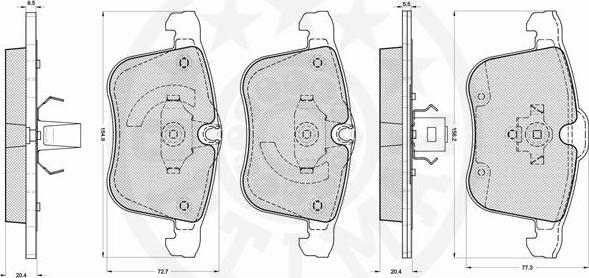 Optimal 12248 - Komplet Pločica, disk-kočnica www.molydon.hr